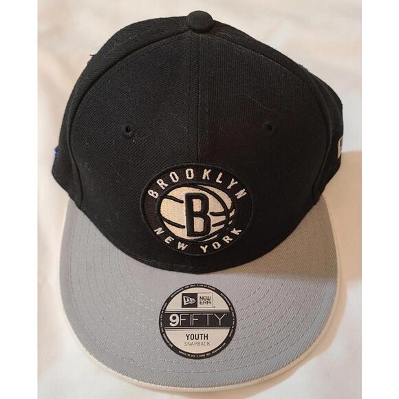 New Era Other - New Era 9FORTY Brooklyn Nets Classic Black & Gray Adjustable Hat Cap